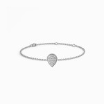 White Gold Teardrop Diamond Bracelet