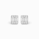 White Gold Refined Elegance Earrings