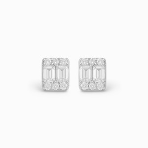 White Gold Refined Elegance Earrings