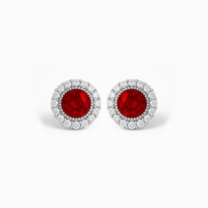 White Gold Luxurious Sparkle Earrings