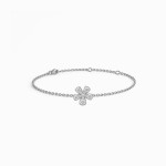 White Gold Flower Diamond Bracelet
