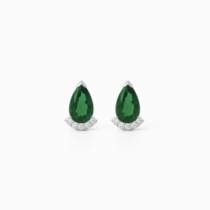 White Gold Refined Elegance Earrings