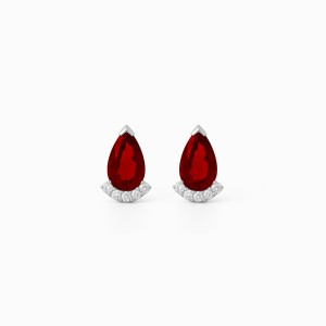 White Gold Refined Elegance Earrings