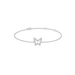 Two-Tone Diamond Butterfly Bracelet