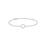 White Gold Diamond Circle Bracelet
