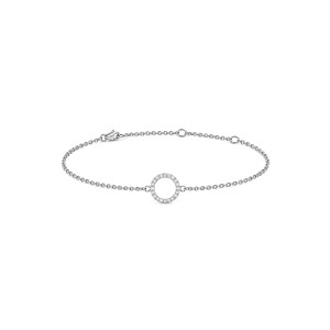 White Gold Diamond Circle Bracelet