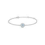 Diamond Floral Bracelet Sky Blue