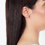 White Gold Square Diamond Luxury Earrings