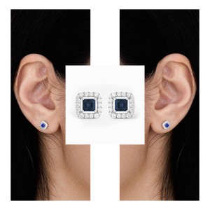 New White Gold Diamond Earrings