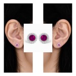 White Gold Luxurious Sparkle Earrings
