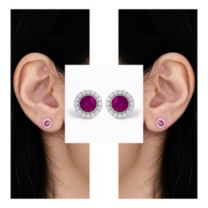 White Gold Luxurious Sparkle Earrings
