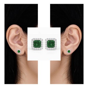 White Gold Diamond Luxury Earrings