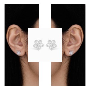 White Gold Dazzling Elegance Earrings