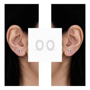 White Gold Sparkling Elegance Earrings