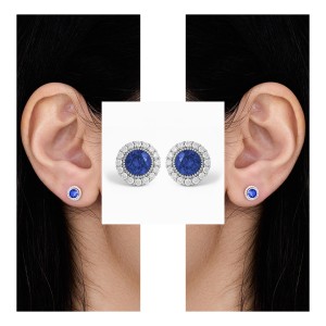 White Gold Luxurious Earrings