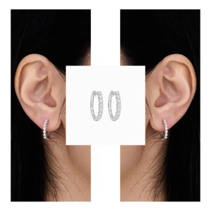 Radiant Circle Diamond Earrings