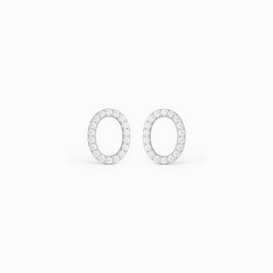 White Gold Sparkling Elegance Earrings