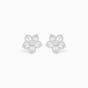 White Gold Dazzling Elegance Earrings