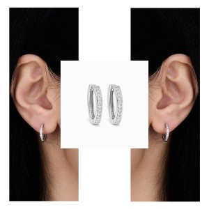 Diamond Hoop Earrings