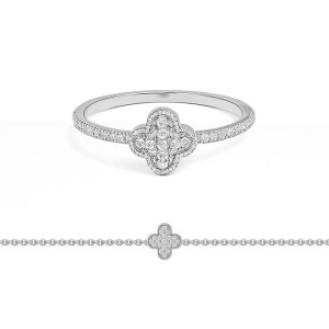 Fleur de Luxe Set of Ring and Bracelet