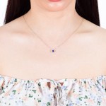White Gold Radiance blue Necklace