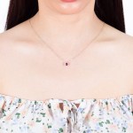White Gold Radiance Red Necklace