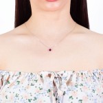 White Gold Diamond Prestige Red Necklace