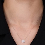 Radiant Square Diamond Necklace
