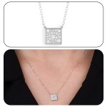 Radiant Square Diamond Necklace