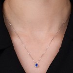 White Gold Radiance blue Necklace