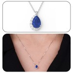 White Gold Radiance blue Necklace