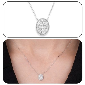 White Gold Diamond Charm Necklace
