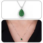 White Gold Radiance green Necklace