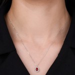 White Gold Diamond Prestige Red Necklace