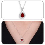 White Gold Diamond Prestige Red Necklace