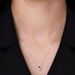 White Gold Diamond Allure Red Necklace