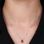 White Gold Diamond Prestige Red Necklace