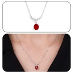 White Gold Diamond Prestige Red Necklace