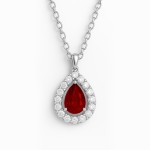 White Gold Diamond Prestige Red Necklace