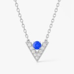 White Gold Diamond Allure Blue Necklace