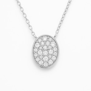 White Gold Diamond Charm Necklace