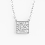 Radiant Square Diamond Necklace