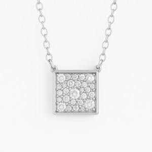 Radiant Square Diamond Necklace