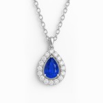 White Gold Diamond Prestige blue Necklace