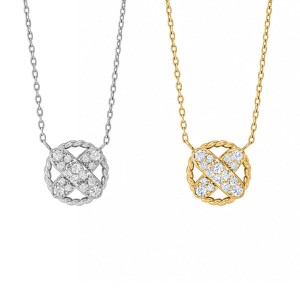 Twisted Circle Diamond Necklace
