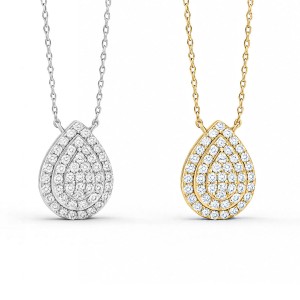 Eternal Diamond Teardrop White Gold Necklace
