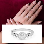 Radiant Circle Diamond Ring