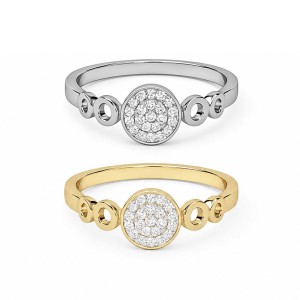 Radiant Circle Diamond Ring