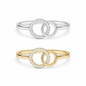 Linked Circle Diamond Ring