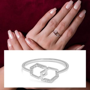 Hexa Link Diamond Ring